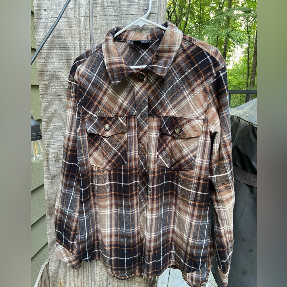 Sanctuary Brown Flannel Shacket